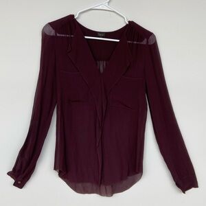 Babaton Finley Silk Long Sleeve Blouse